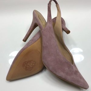 Vince Camuto suede mauve heels